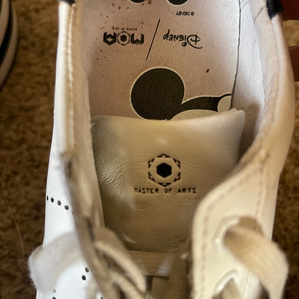 MOA | Master of Arts & Mickey Mouse White Platform Sneakers | Size 7.5 - Picture 10 of 11